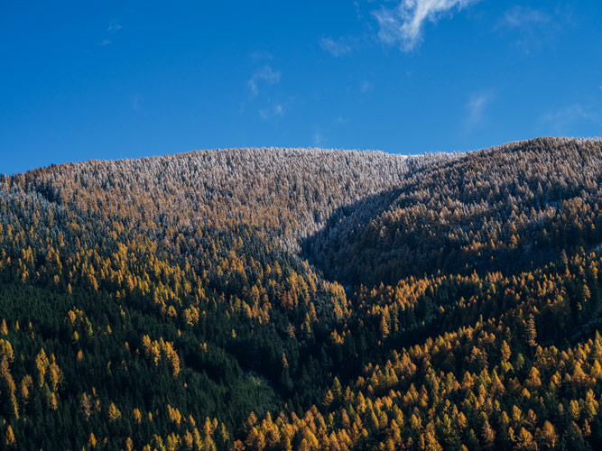 Herbsturlaub in Kärnten – Blick auf die Nockberge bei Bad Kleinkirchheim, Österreich
